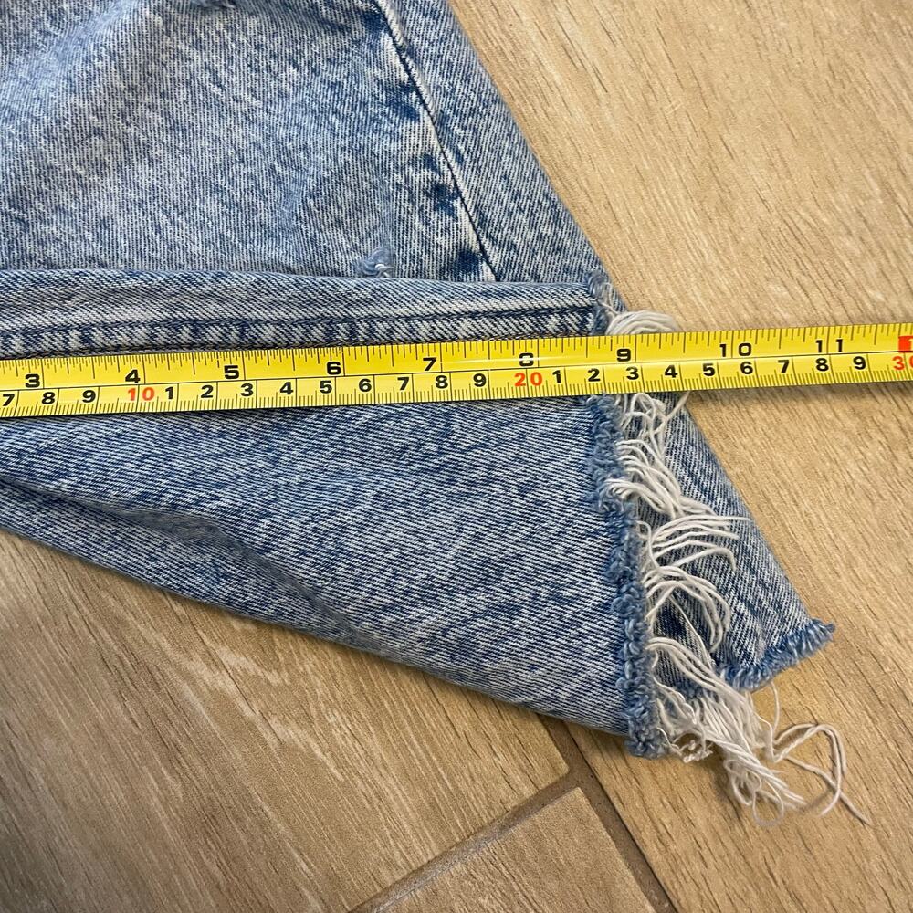 Abercrombie 90s High Rise Cutoff Shorts Light Wash Raw Hem Vintage Style - Picture 6 of 9